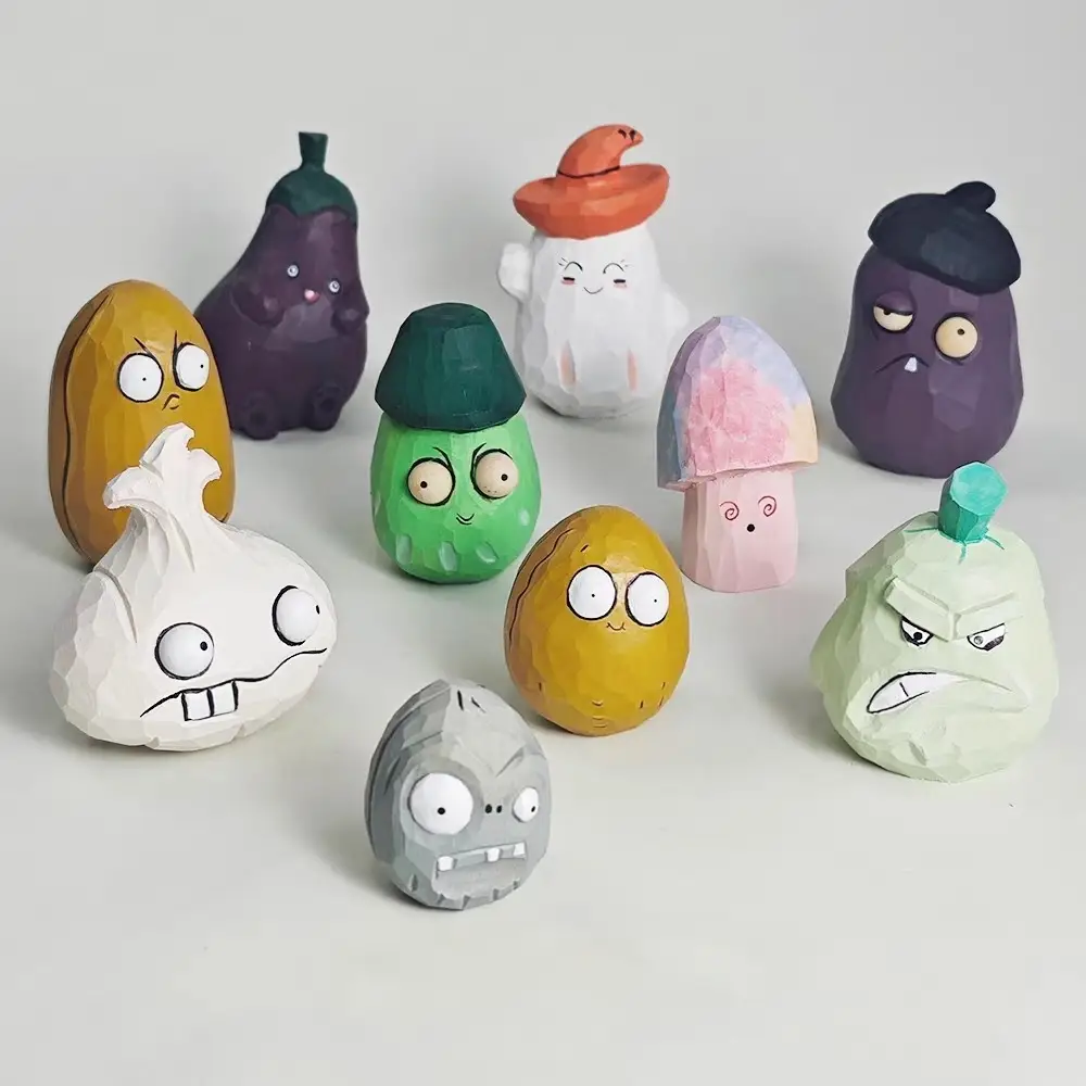 Wood Carving of Cute Plants