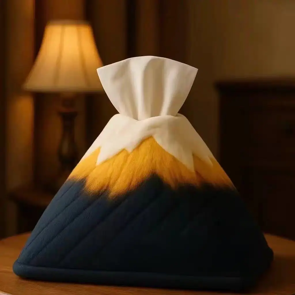 Volcano-shaped art plastic storage box